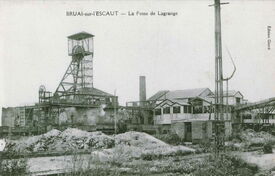 Vers 1900. Du nom du baron de La Grange, administrateur des mines d’Anzin, la fosse a débuté modestement avec un seul puits ouvert le 22 septembre 1884 au diamètre de 5 mètres.