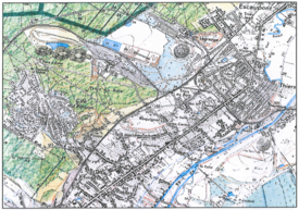 Carte IGN 1970 : l’emprunte de l’exploitation minière est toujours présente.