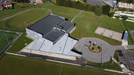 Photo aérienne prise par drone du complexe