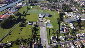 Photo aérienne prise par drone de l'intégralité du complexe