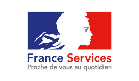 Logo France Services avec le slogan Proche de vous au quotidien