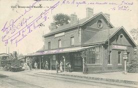 Vue intérieure vers 1905. Construite en 1874, elle sera fermée aux voyageurs en 1963.