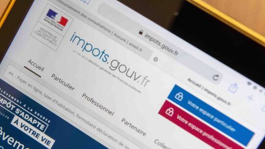 Image prise depuis un pc ouvert sur le site des impôts
