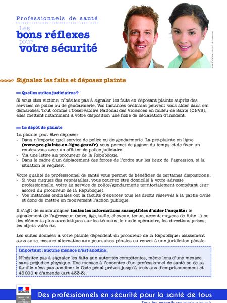 Signalez les faits